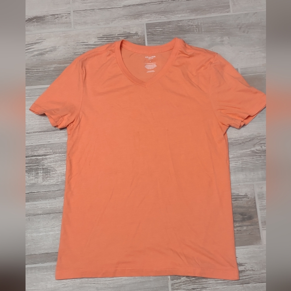 Arizona Men's Orange V-Neck T-Shirt